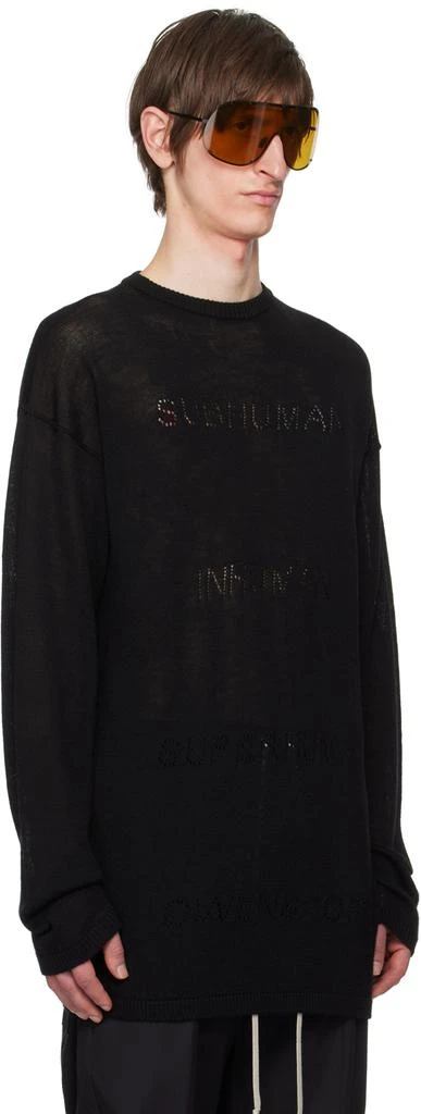 Rick Owens Black Oversize Sweater 2