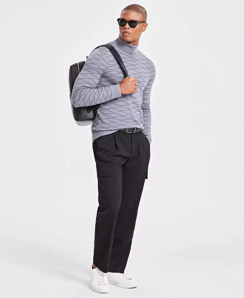 Alfani Men's Wool-Blend Textured Turtleneck Sweater, Created for Macy's 5