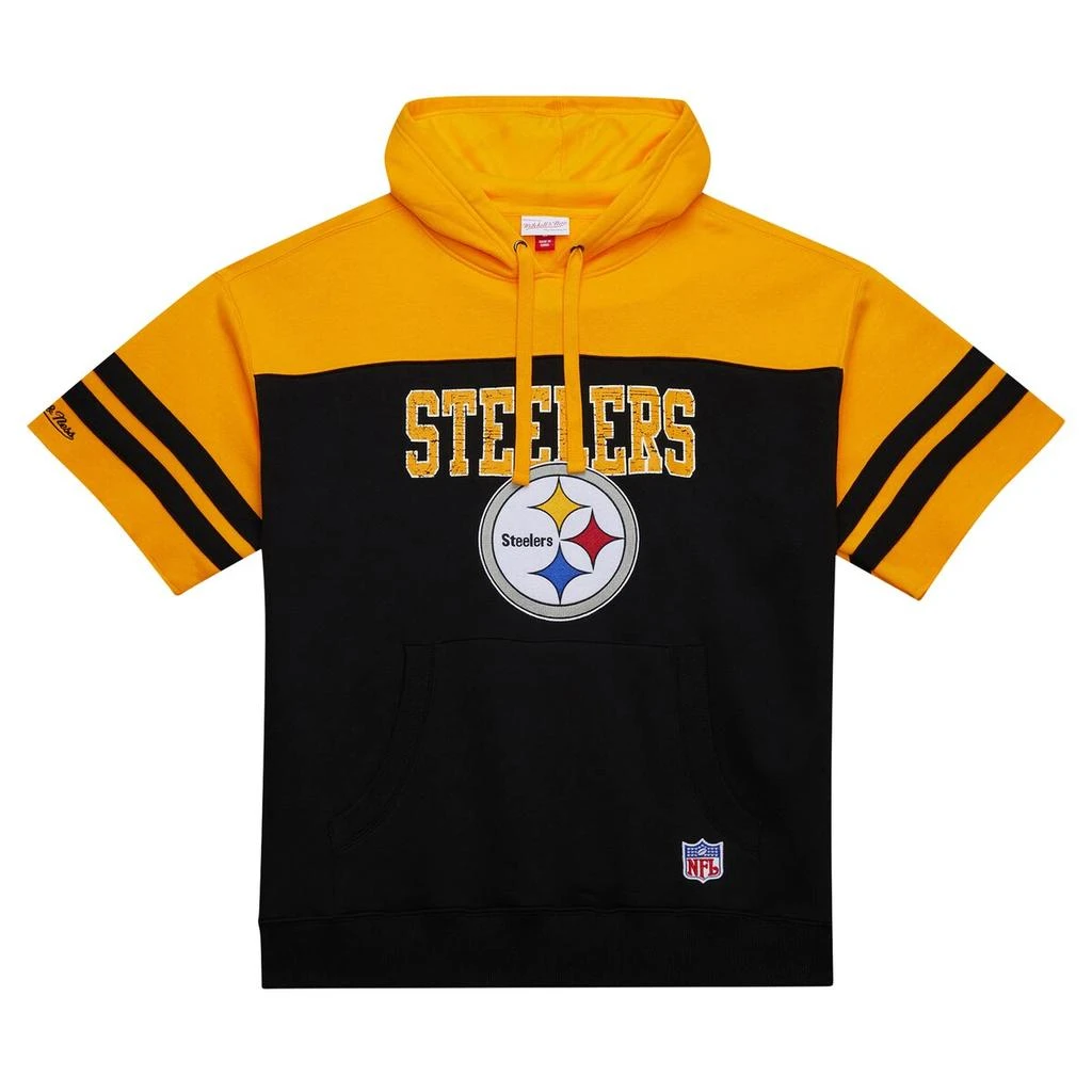 Mitchell & Ness Mitchell & Ness Steelers Off Field Vintage Logo S/S P/O Hoodie - Men's 1