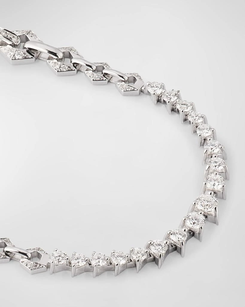Dries Criel 18K White Gold White Diamond Flow Bond Bracelet 3
