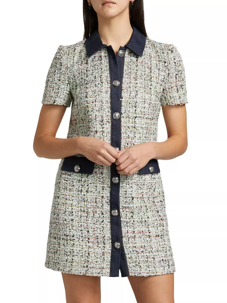 Cinq à Sept Anya Bouclé Button-Front Minidress 3
