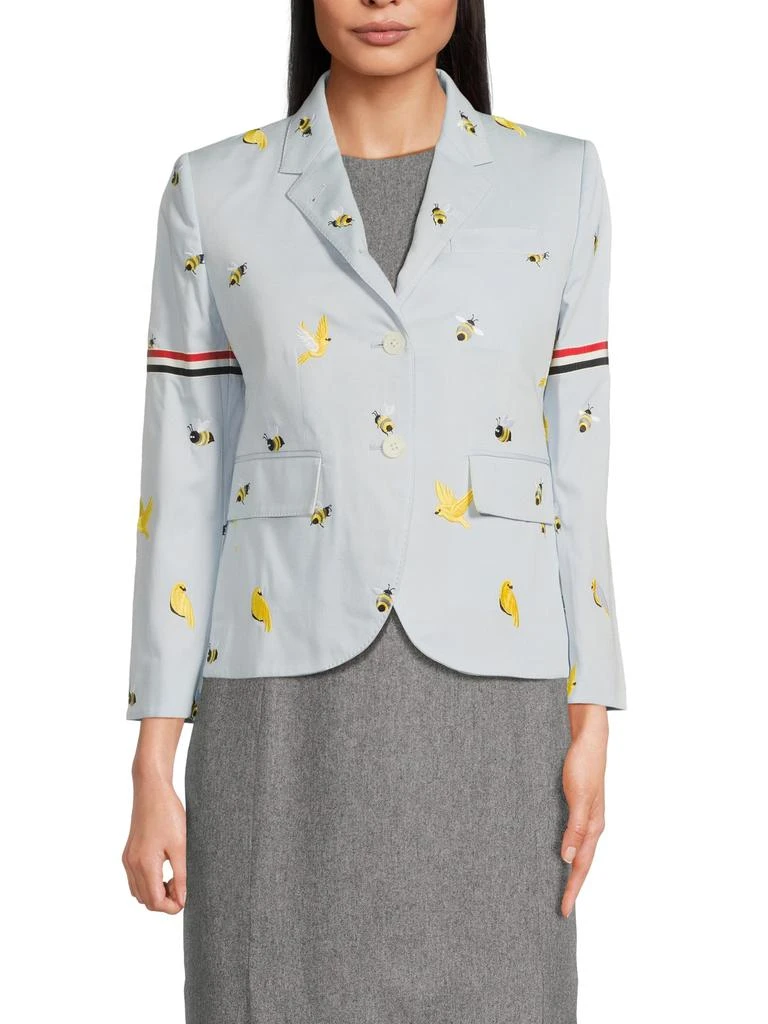 Thom Browne   ​Bird 
Bee Embroidered Sport Coat 1
