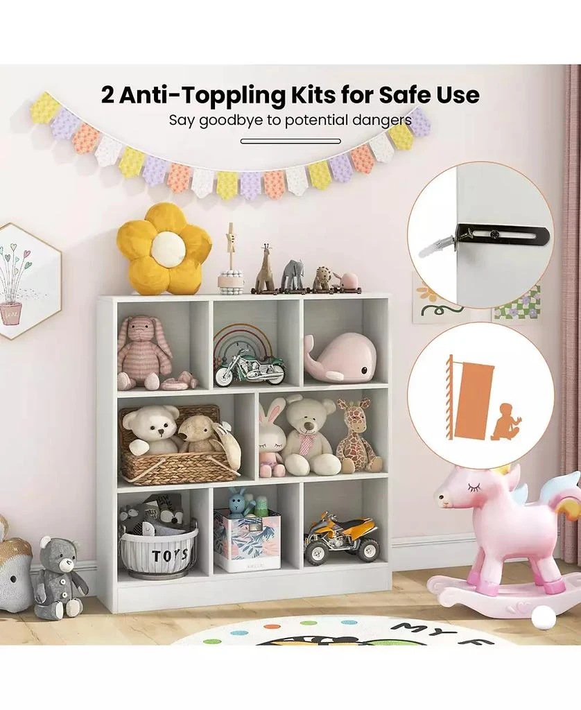 GOUUN 41 Inches 8-Cube Freestanding Bookcase for Kids 2