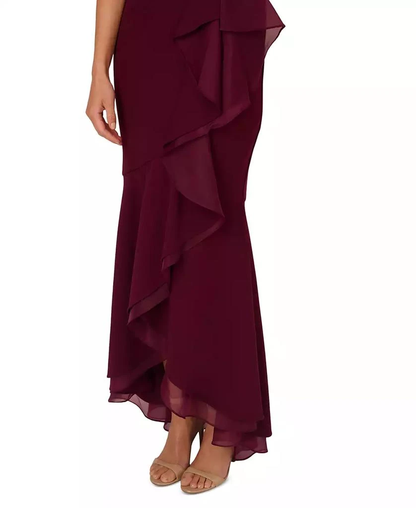 Adrianna Papell Women's Ruffled High-Low Gown 4