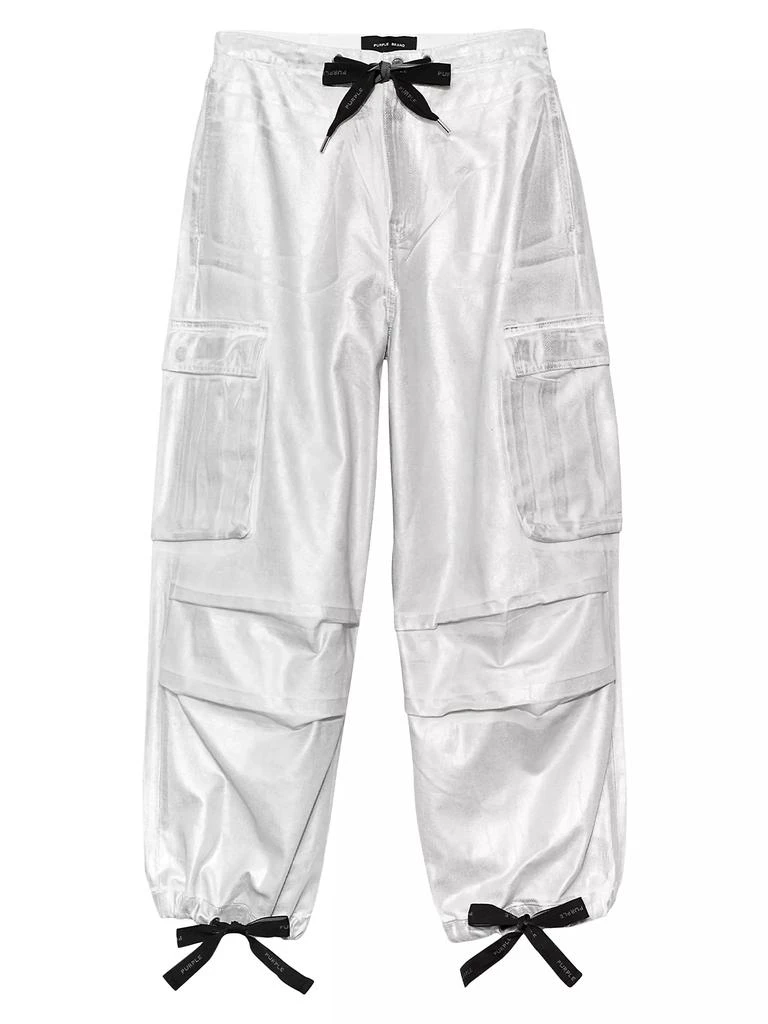 Purple Brand Metallic Foil Parachute Pants 1