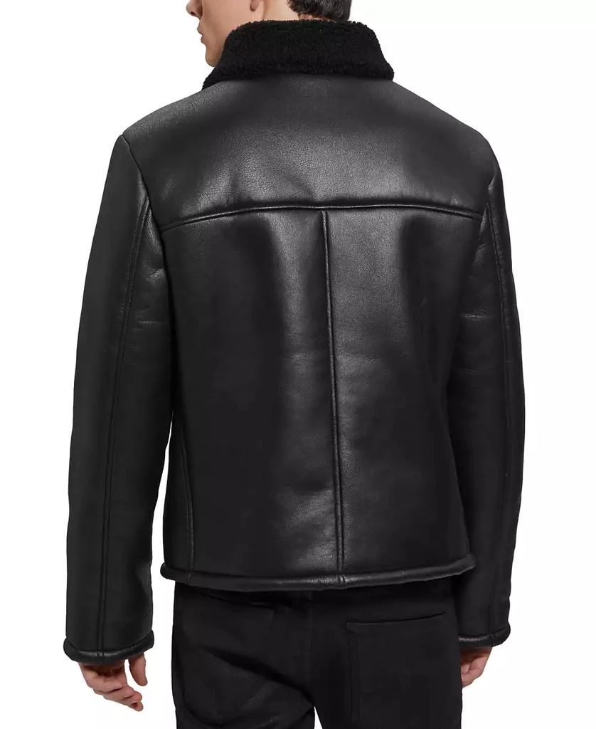 GUESS Men's Toni Asymmetrical Faux Leather Jacket 2