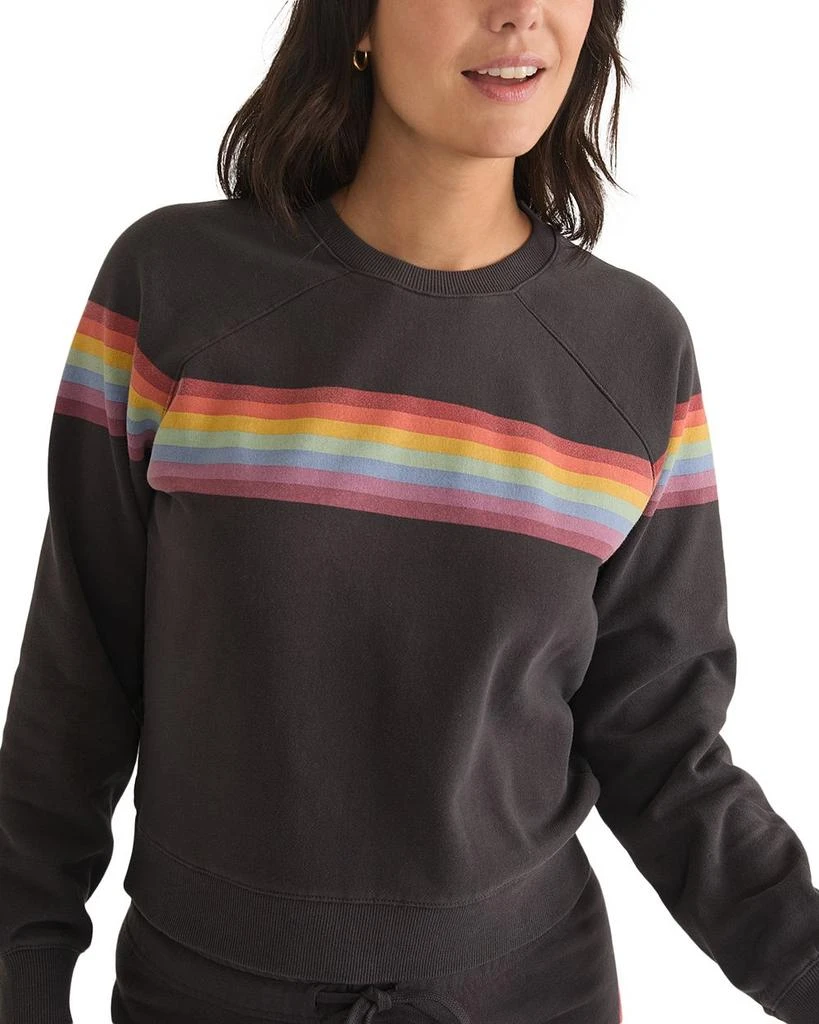 Marine Layer Anytime Rainbow Striped Sweatshirt 1