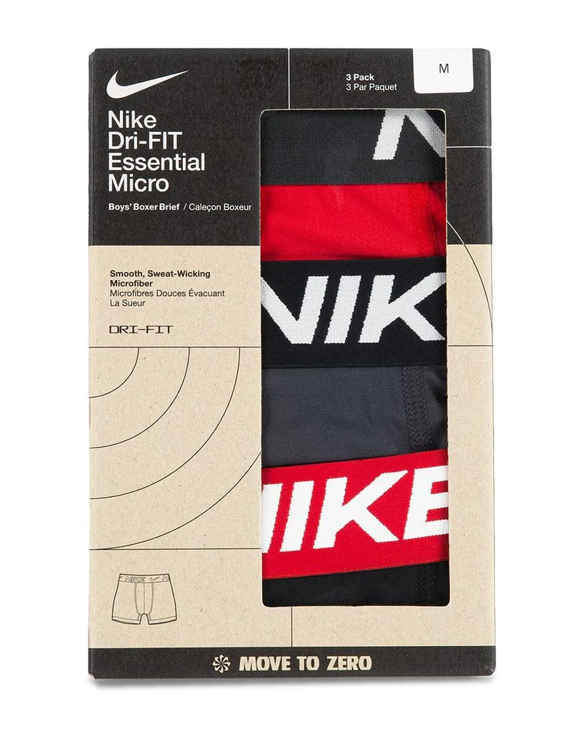 NIKE Boys
 3 Pack Logo Boxer Briefs - Little Kid, Big Kid 6
