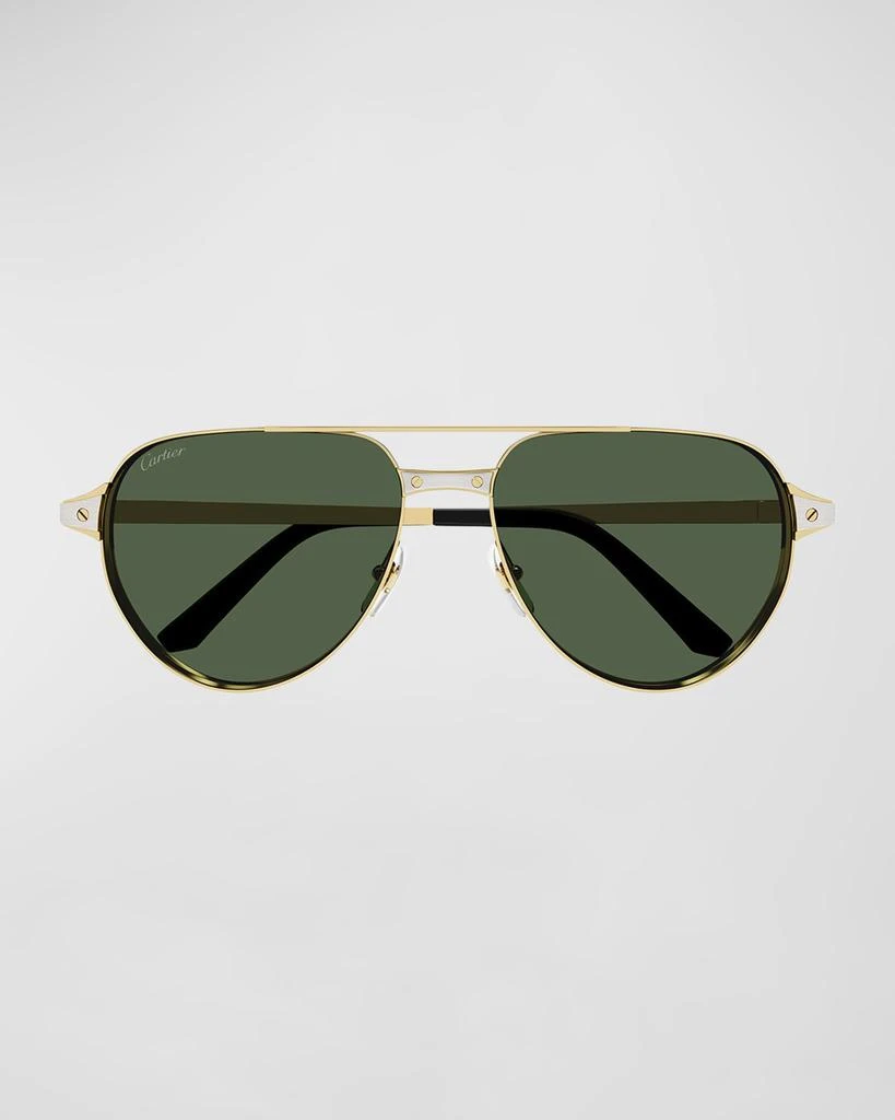 Cartier Men's Metal Aviator Sunglasses 3