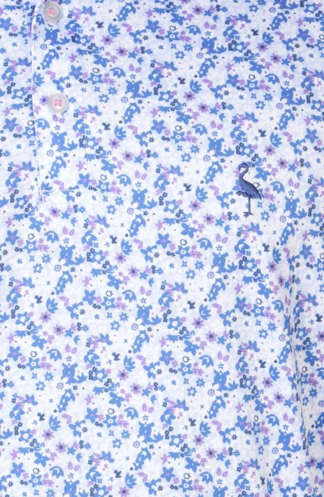 TailorByrd Ditsy Floral Print Performance Polo 5