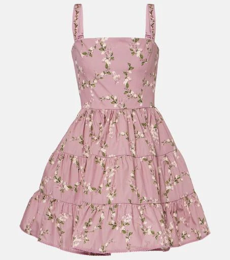 Agua by Agua Bendita Lima Wisteria floral cotton minidress 1