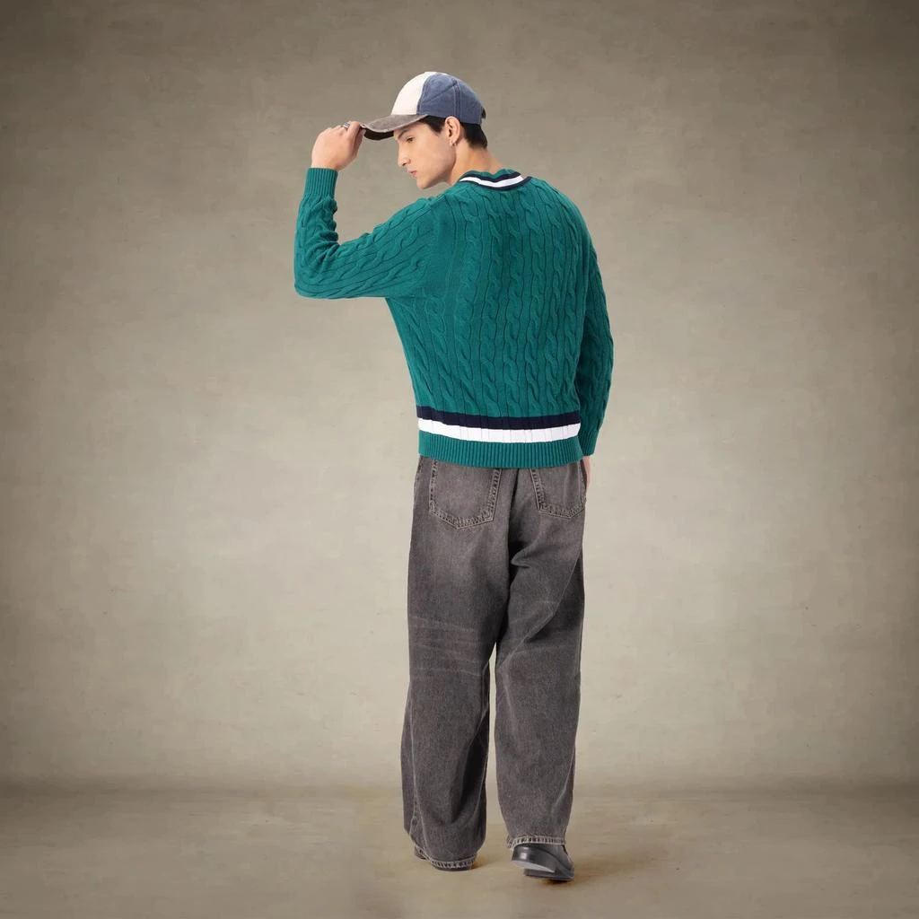 Members Only Men's Cable Knit Cricket Sweater 5