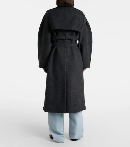 Ganni Belted wool and cashmere-blend coat 3