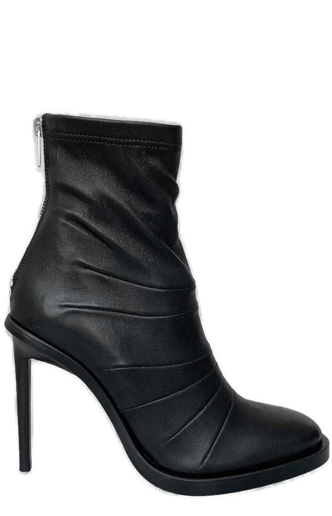 ANN DEMEULEMEESTER Leather Lisa Ankle Boots With Curved Heel