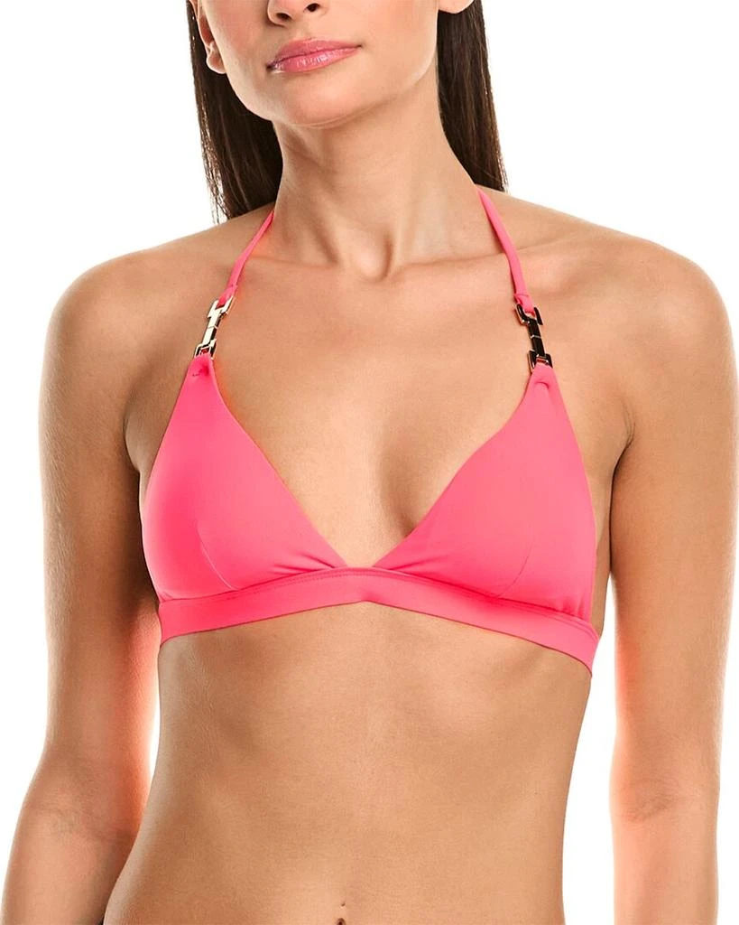 REISS Riah Fixed Triangle With Trim Bikini Top