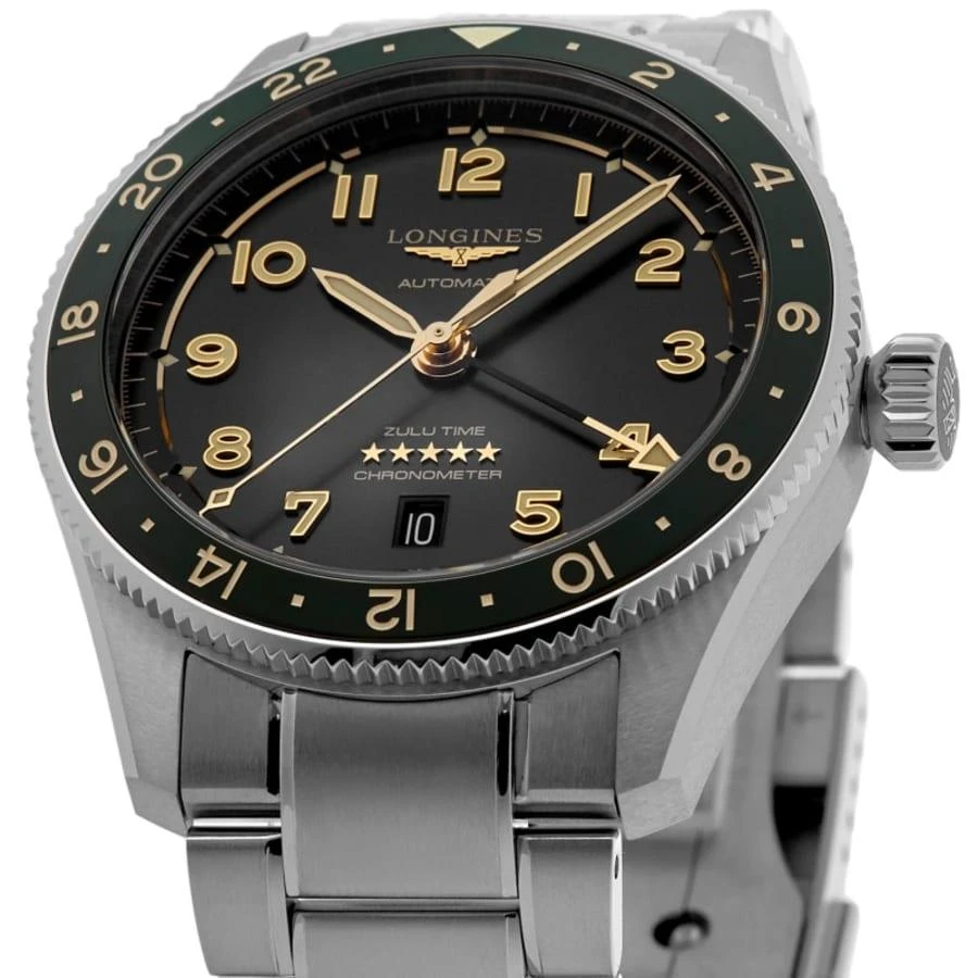 Longines Spirit Zulu Time Automatic Anthracite Dial Steel Men's Watch 2