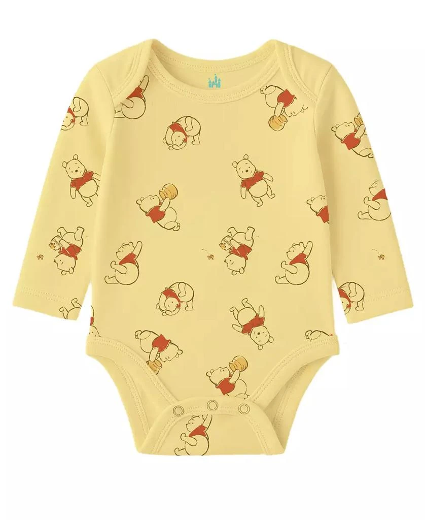 Disney Baby Boys
 or Baby Girls
 Pooh Long Sleeves Bodysuit, 3-Pack Set 7