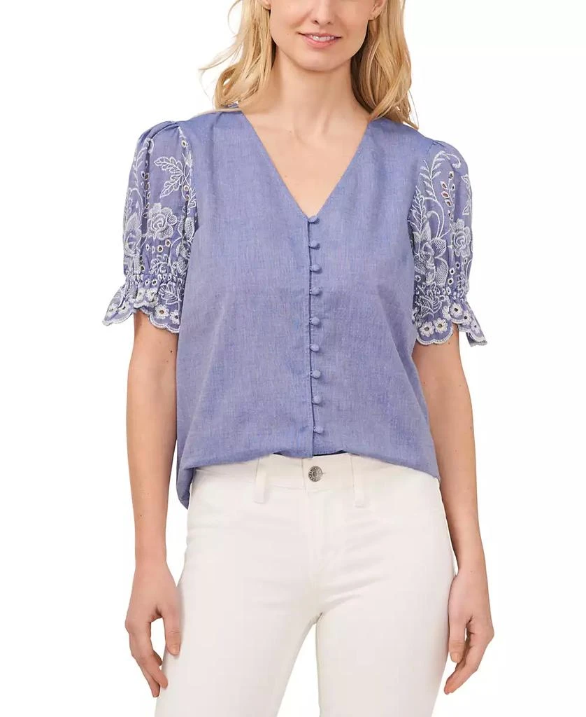 Cece Outlet Cece Blouses Macys CeCe Women's Cotton Floral Puff