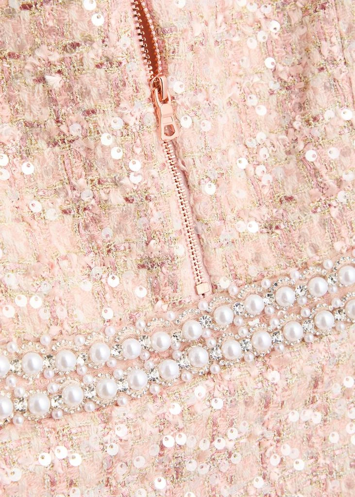 Alice + Olivia Ellis embellished tweed mini dress 5