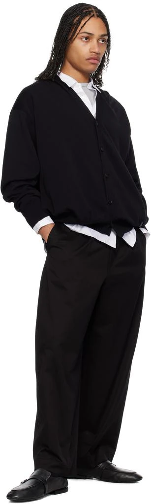 Comme des Garcons Black Cotton V-Neck Cardigan 4