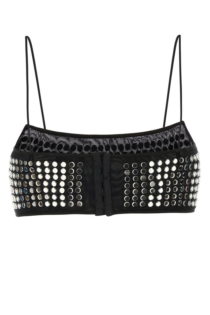 OSEREE Embellished stretch mesh bra