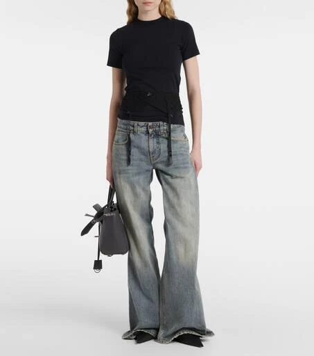 Balenciaga Lingerie cotton-blend jersey T-shirt 2