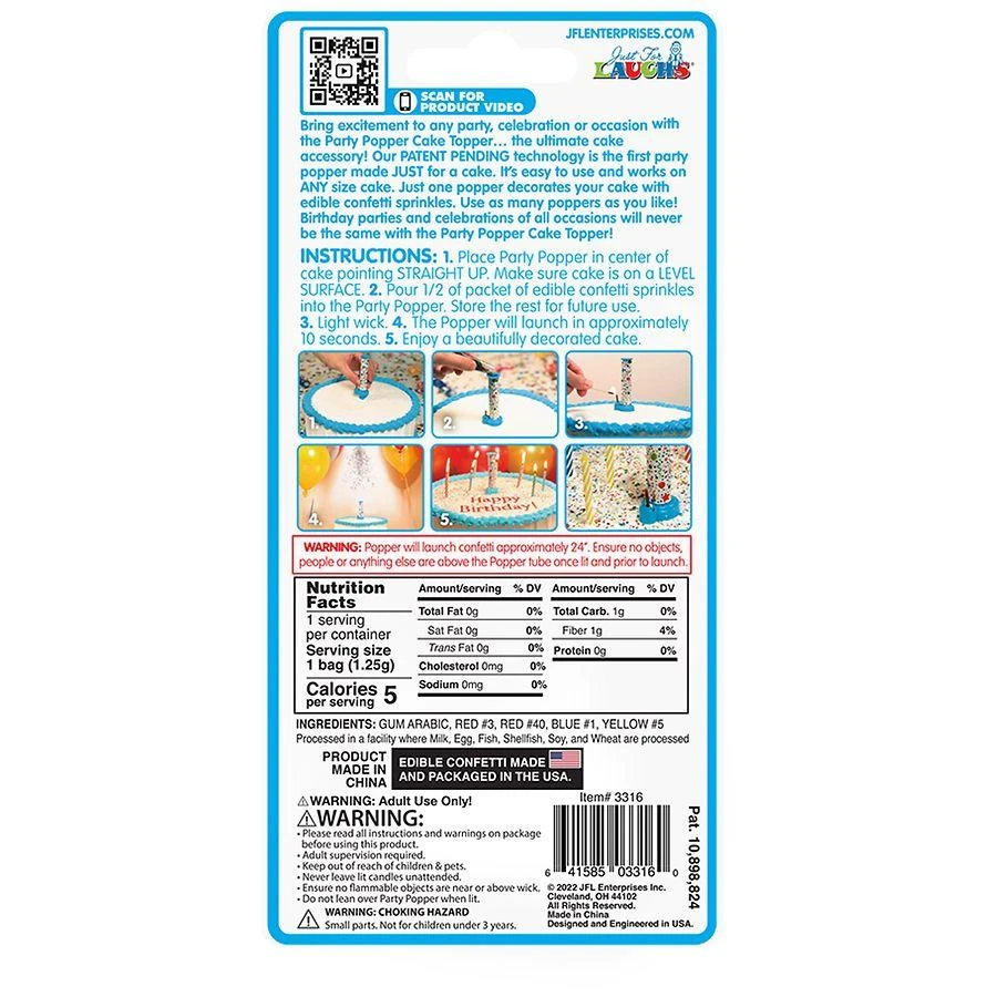 Just For Laughs Party Popper Cake Topper 2