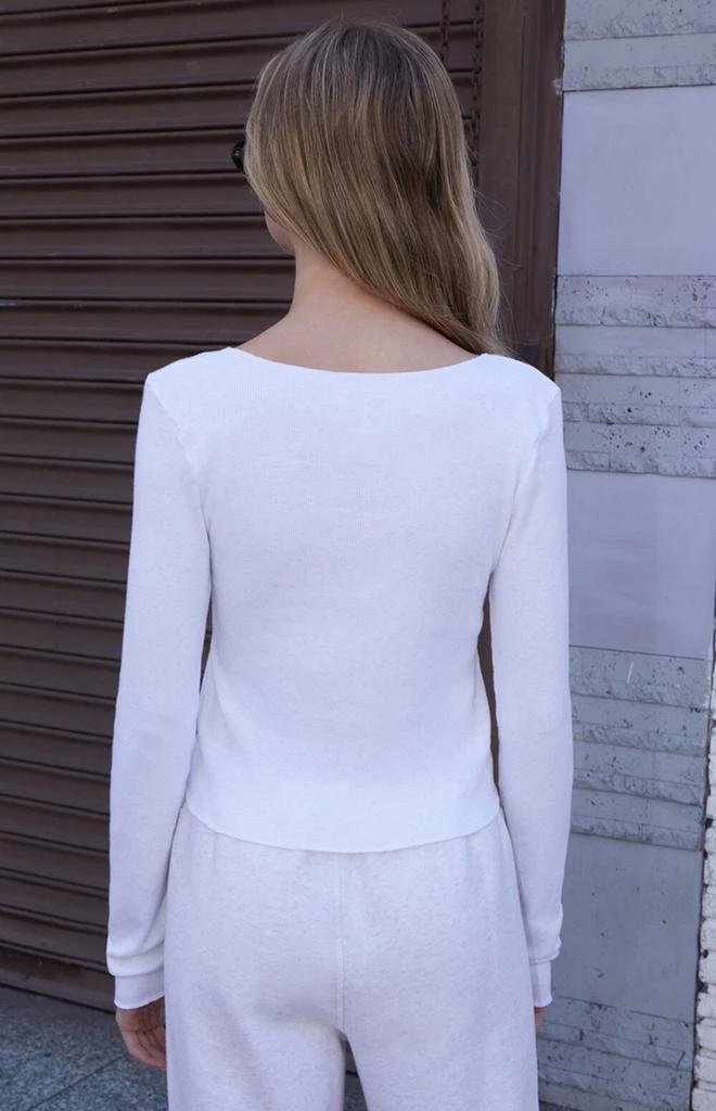 John Galt White Mckenna Long Sleeve Top 3