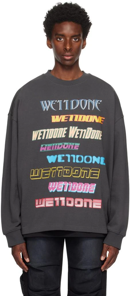 We11done Gray Graphic Sweatshirt 1