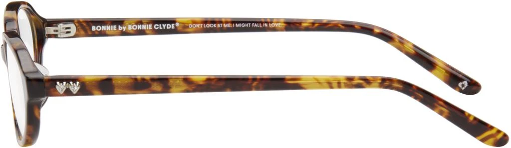 BONNIE CLYDE Brown Oval Baby Glasses 3