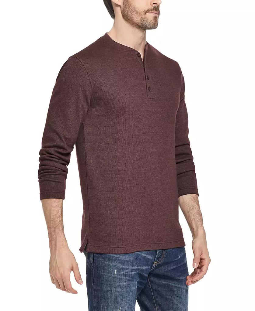 Weatherproof Vintage Men's Long Sleeved Waffle Henley T-shirt