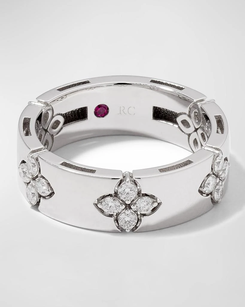 Roberto Coin 18K White Gold Diamond Love In Verona Ring, Size 7