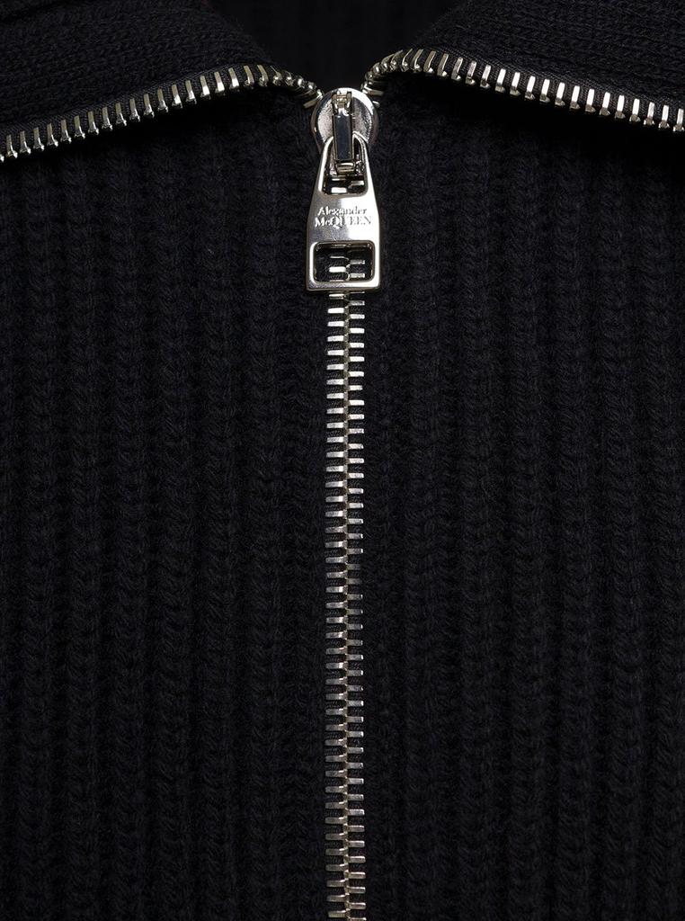 Alexander McQueen Ribbed Knit Zip-Up Cardigan – On Sale Now