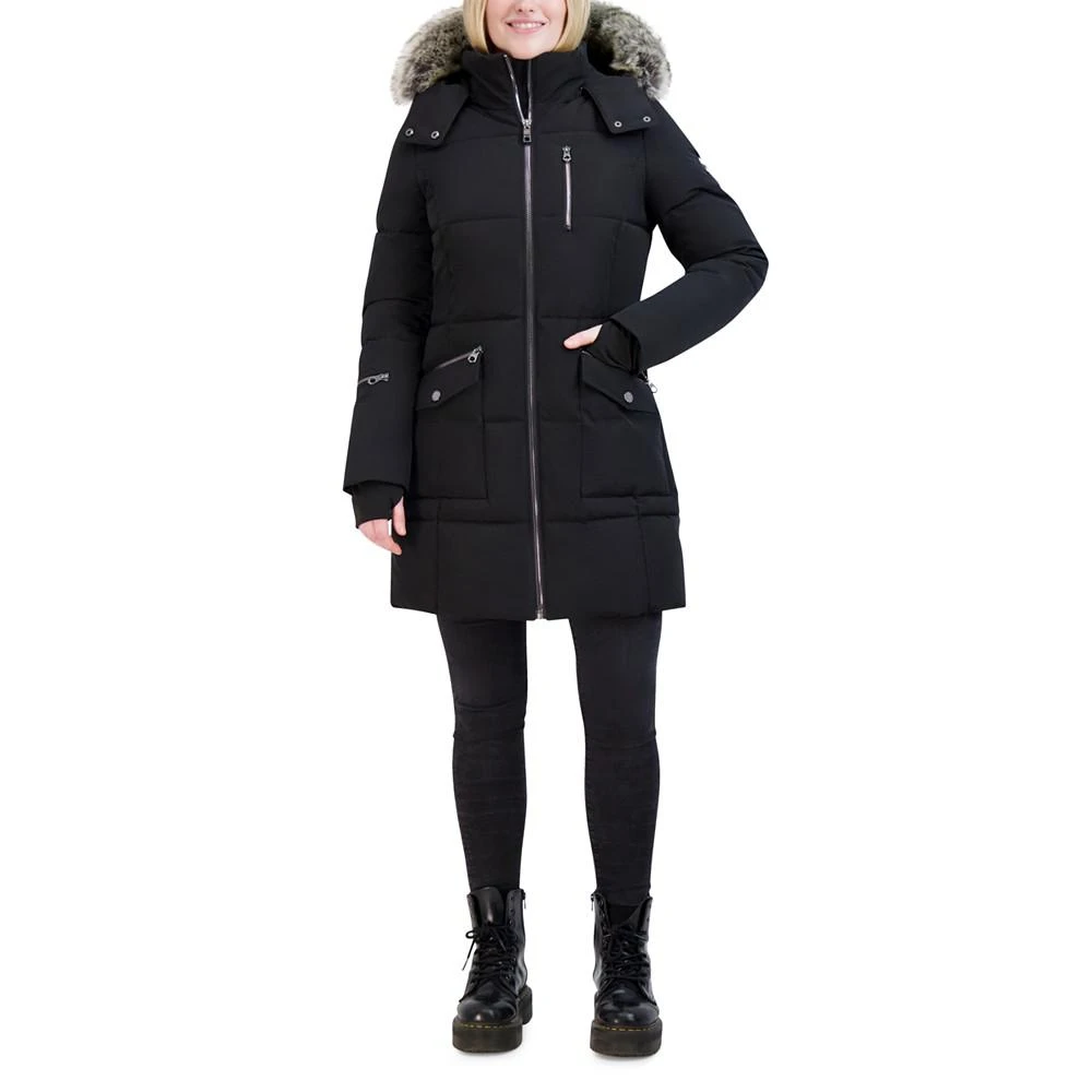 Nautica Women's Faux-Fur-Trim Hooded Puffer Coat 6