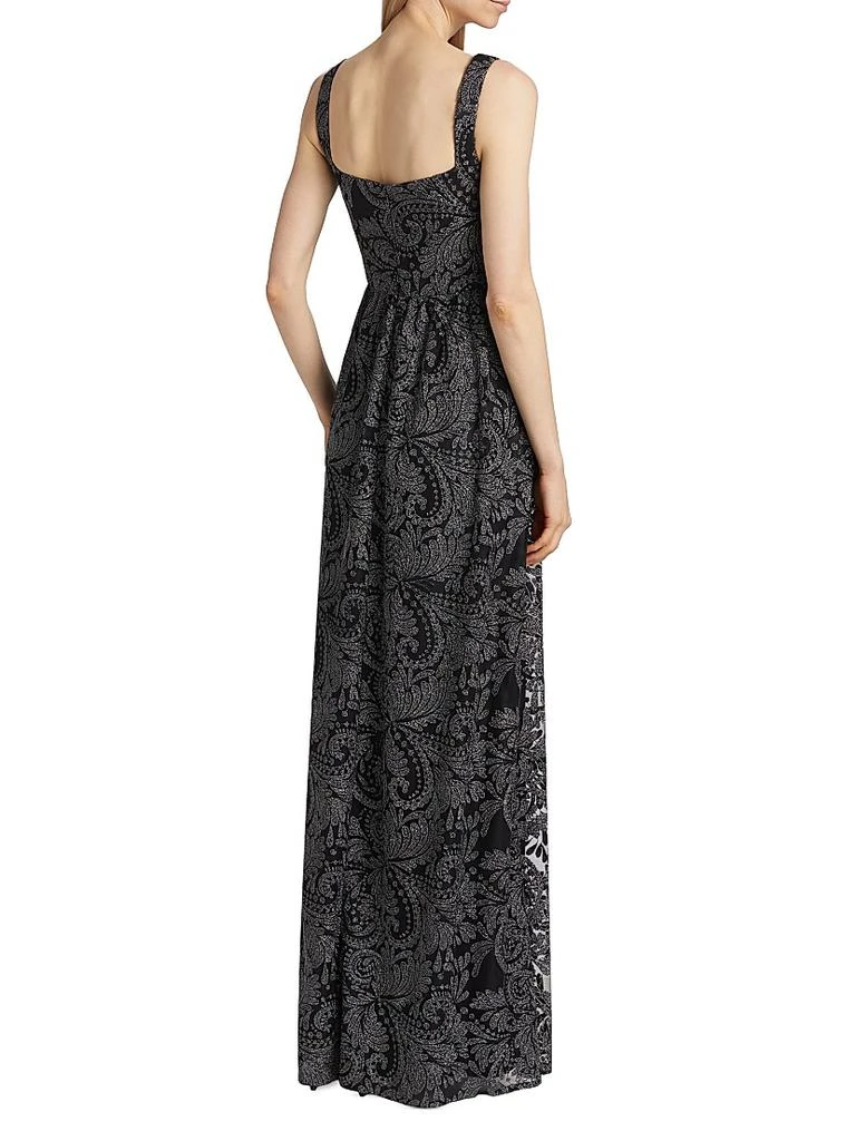 Saloni Rachel Paisley Tulle Maxi Dress 5