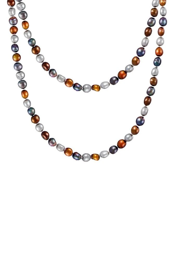 Splendid Pearls Multicolor Dyed Freshwater Pearl Endless Necklace 1