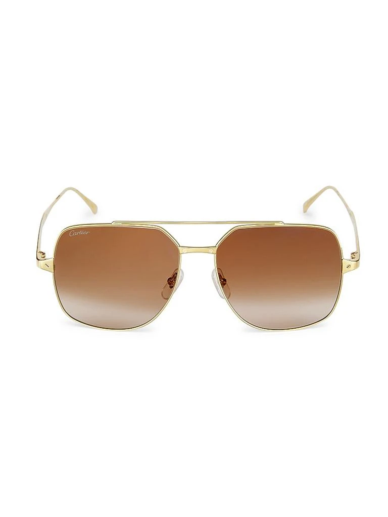 Cartier Santos De Cartier 58MM Square Sunglasses 1