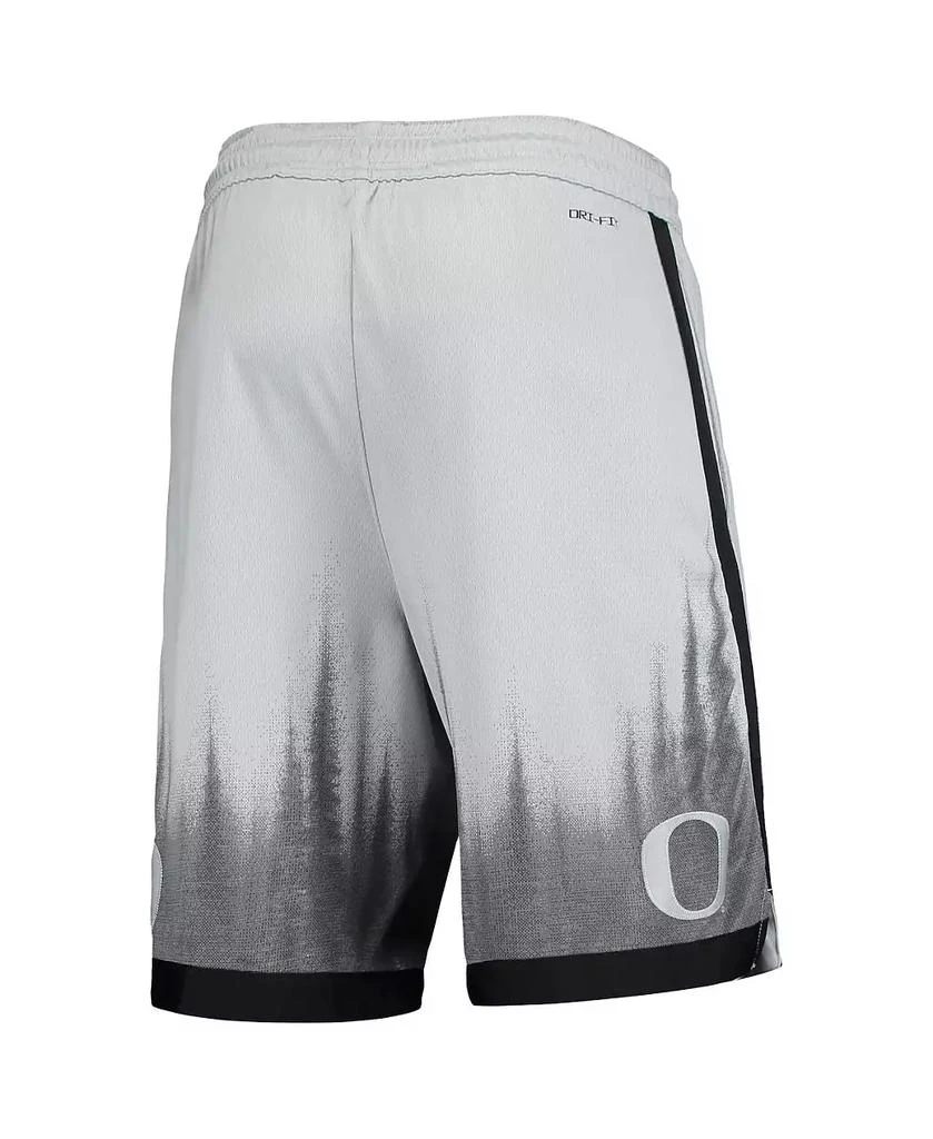 NIKE Men's Gray, Black Oregon Ducks Limited Performance Basketball Shorts 4
