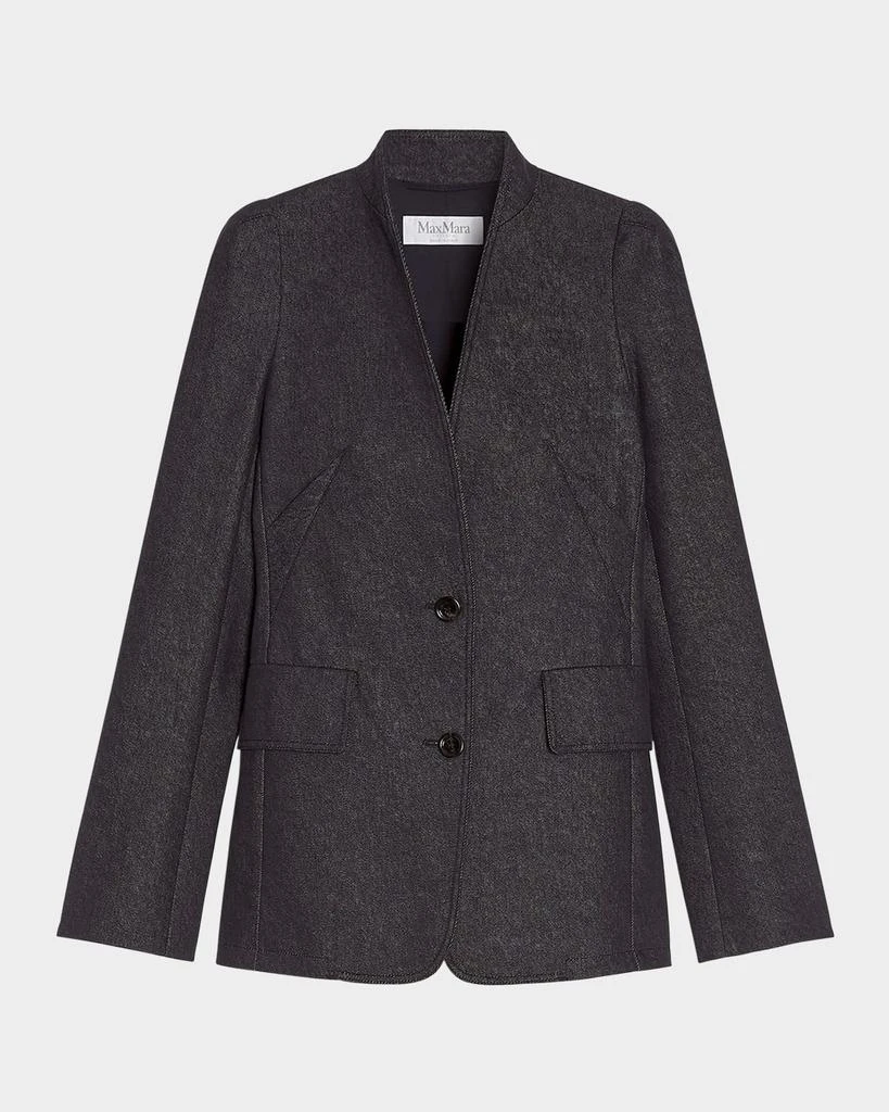 Max Mara Denim Single-Breasted Jacket 1
