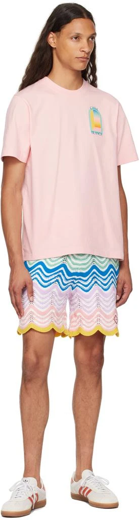 Casablanca Pink L'Arc Coloré T-Shirt 4