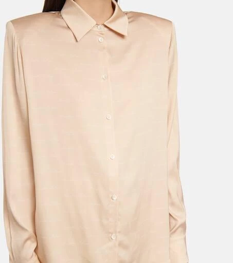 Magda Butrym Logo-print stretch-silk shirt 4