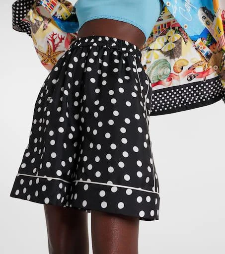 Dolce 
Gabbana Capri polka-dot silk satin shorts 5