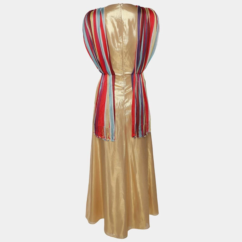 Missoni M Missoni Gold Silk Maxi Dress M 2