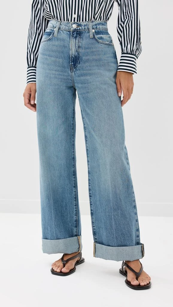 FRAME Le Jane Wide Leg Cuffed Jeans 4
