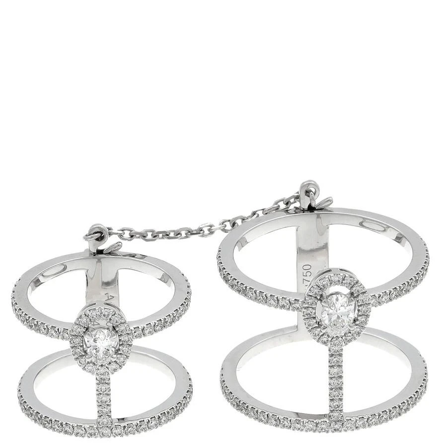 Messika 18k White Gold  Glam
Azone Double Pave Diamond Ring 1