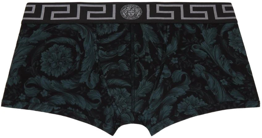 Versace Black & Gray Barocco Boxers 1