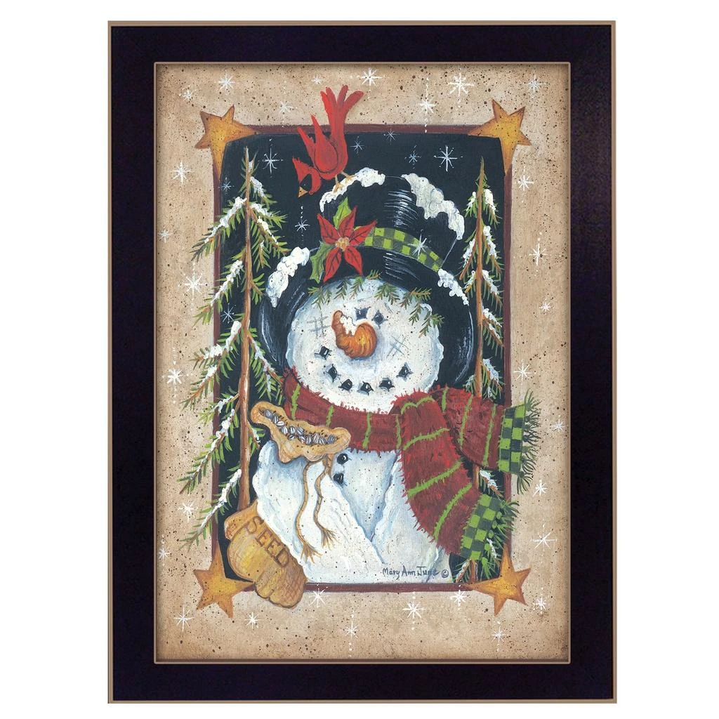 Hivvago Feeding the Birds Black Framed Print Wall Art 2