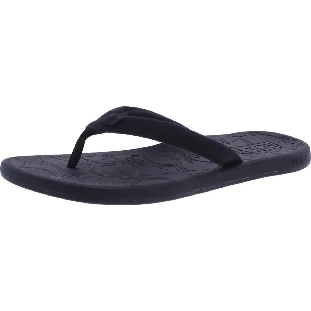 Roxy Vickie Womens Faux Leather Slip On Flip-Flops 1