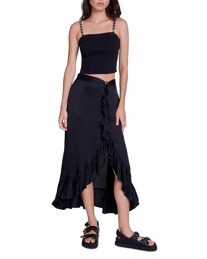 Maje Juponita Ruffled Skirt
