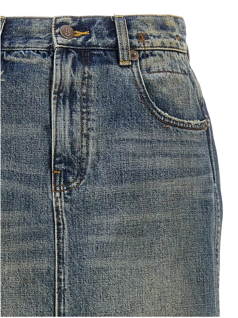 R13 R13 Devon Side Slit Denim Skirt 3